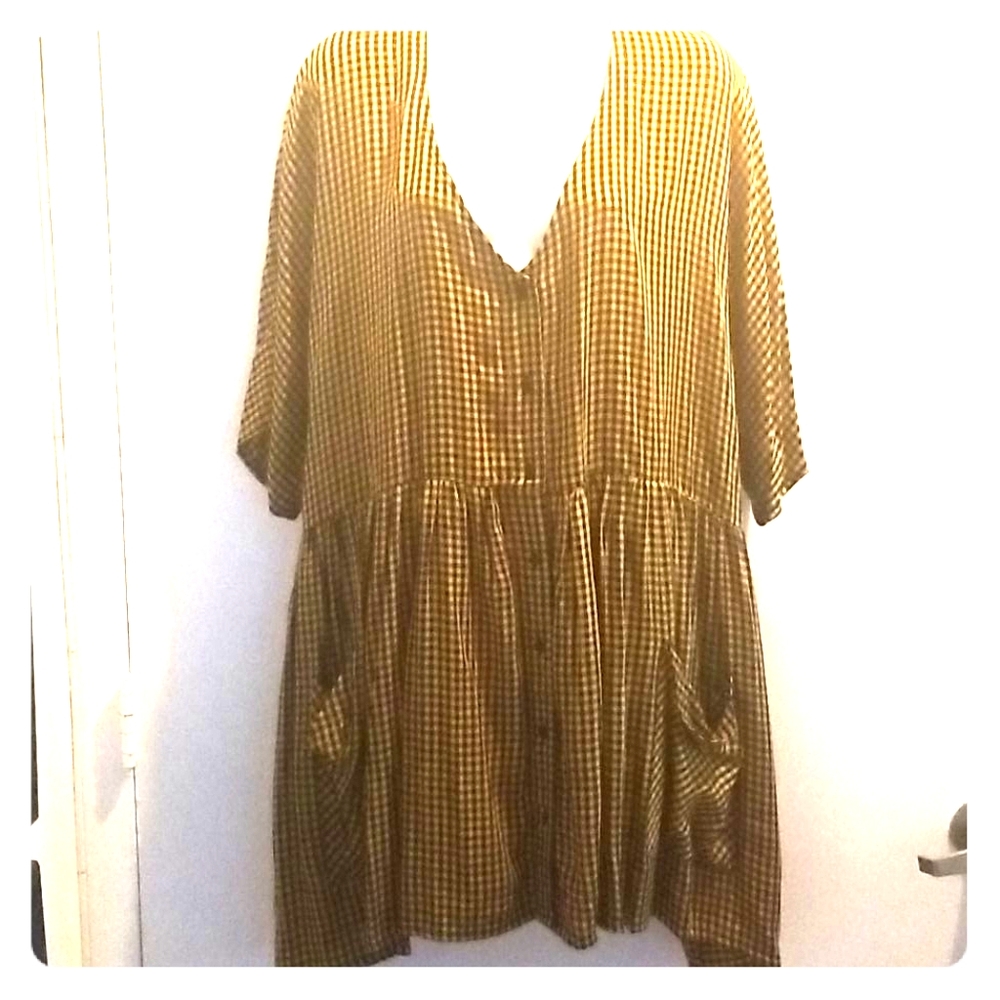 ZARA  NWT Tiered Smock V Neck Dress